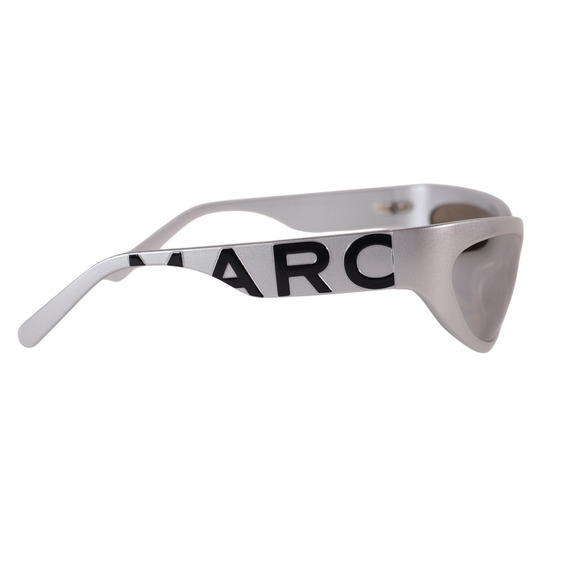 Marc Jacobs Narrow Wraparound Sunglasses - Silver / Silver Mirrored - Picture 4 of 11
